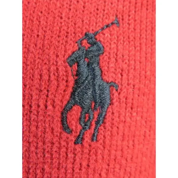 NWT RALPH LAUREN POLO RED COTTON LONG SLEEVE ESTATE RIB QUARTER ZIP PULLOVER XL - Picture 2 of 12